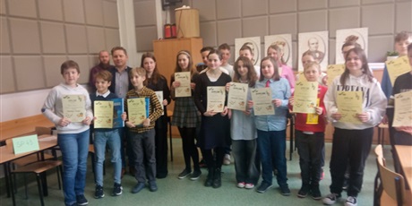 W dniu 24 kwietnia odbył się w naszej szkole Międzyszkolny Konkurs" Matematyka z Muzyką".