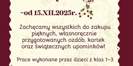 W dniu jutrzejszym odbędą się dwa Kiermasze Świąteczne