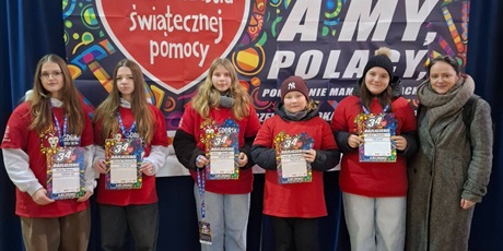 Wolontariuszom SP43 podczas 34. Finału Wielkiej Orkiestry Świątecznej Pomocy